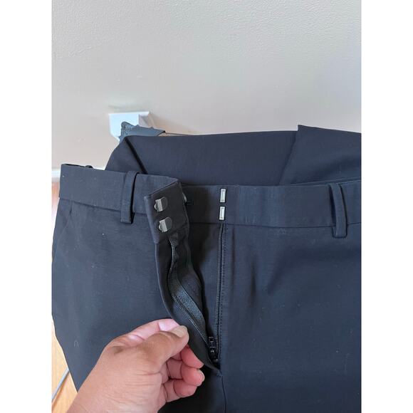 Theory Black Treeca 2 Double Stretch Cotton Blend Slim Pant Size 10 Office - Picture 12 of 15
